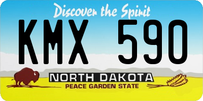 ND license plate KMX590
