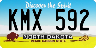 ND license plate KMX592