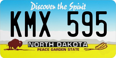 ND license plate KMX595