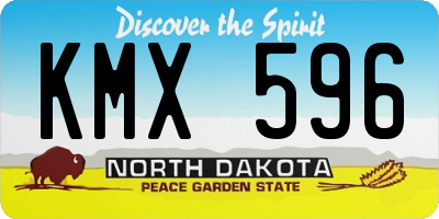 ND license plate KMX596