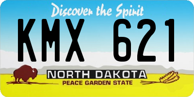 ND license plate KMX621