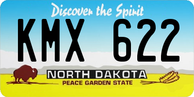 ND license plate KMX622