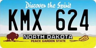 ND license plate KMX624