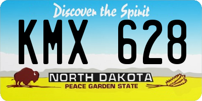 ND license plate KMX628
