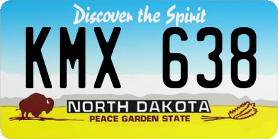 ND license plate KMX638