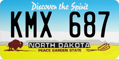 ND license plate KMX687