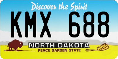 ND license plate KMX688