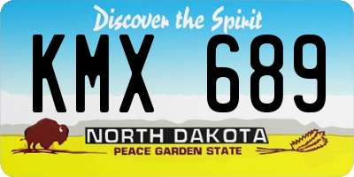 ND license plate KMX689