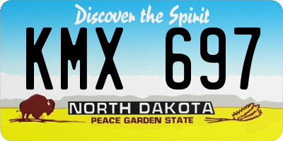 ND license plate KMX697
