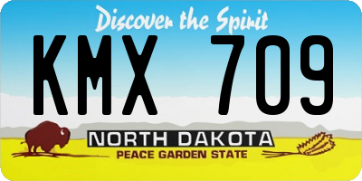 ND license plate KMX709