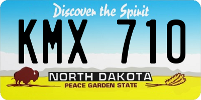 ND license plate KMX710