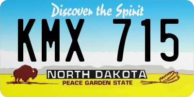 ND license plate KMX715