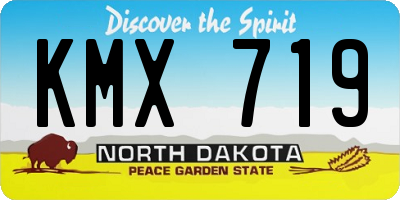 ND license plate KMX719