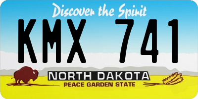 ND license plate KMX741
