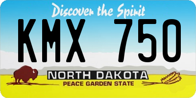 ND license plate KMX750