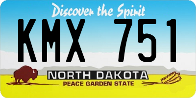 ND license plate KMX751