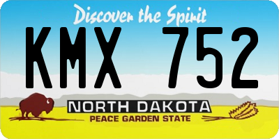 ND license plate KMX752