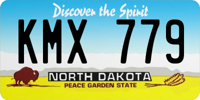 ND license plate KMX779