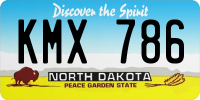 ND license plate KMX786
