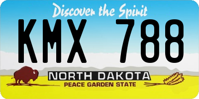 ND license plate KMX788