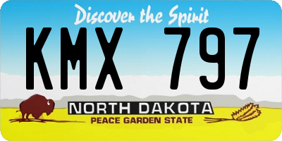 ND license plate KMX797