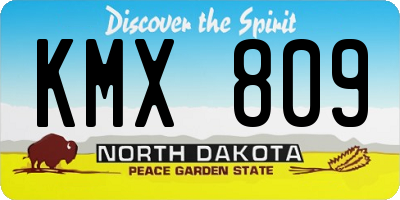 ND license plate KMX809