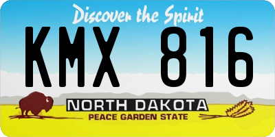 ND license plate KMX816