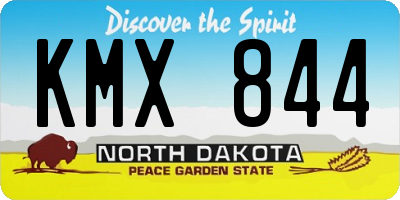 ND license plate KMX844