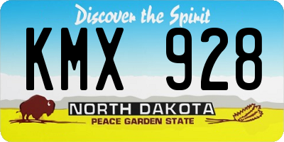 ND license plate KMX928