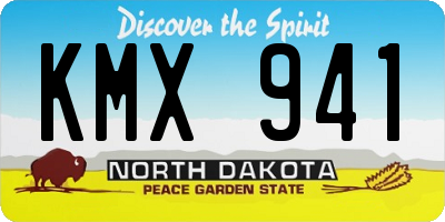 ND license plate KMX941