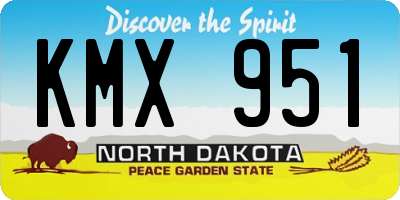 ND license plate KMX951
