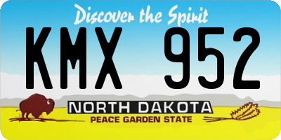 ND license plate KMX952