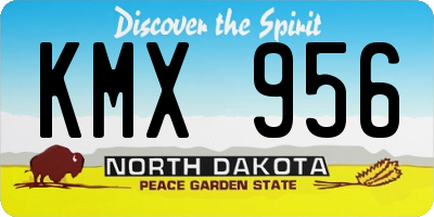 ND license plate KMX956