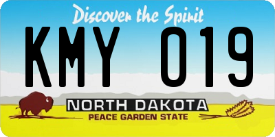 ND license plate KMY019