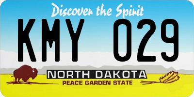 ND license plate KMY029