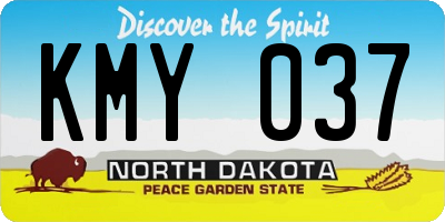 ND license plate KMY037