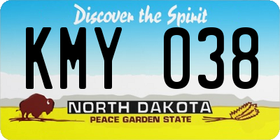 ND license plate KMY038
