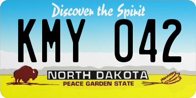 ND license plate KMY042