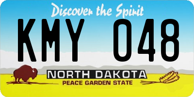 ND license plate KMY048