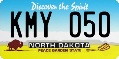 ND license plate KMY050