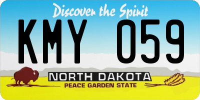 ND license plate KMY059
