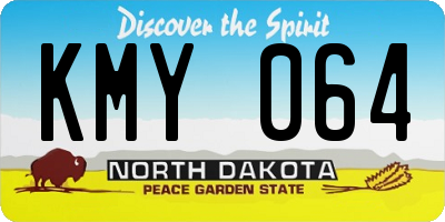 ND license plate KMY064