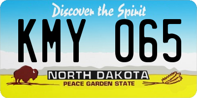ND license plate KMY065