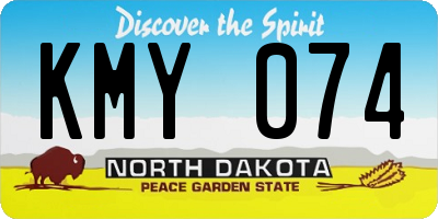 ND license plate KMY074