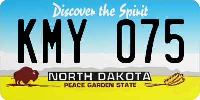 ND license plate KMY075