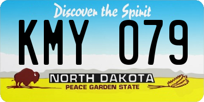 ND license plate KMY079
