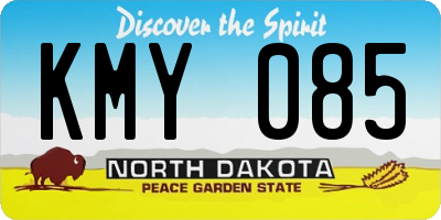 ND license plate KMY085