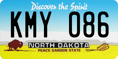ND license plate KMY086