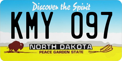 ND license plate KMY097