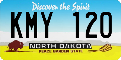 ND license plate KMY120